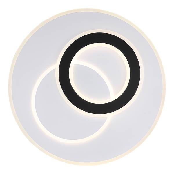 Lampada da soffitto a LED Jacques Nero - Bianco - Ferro - Plexiglas - 70 x 6 x 70 cm