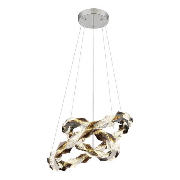 Lampada a sospensione LED Karilion Argento -  - Ferro - Plexiglas - 55 x 130 x 55 cm