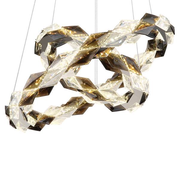 Lampada a sospensione LED Karilion Argento -  - Ferro - Plexiglas - 55 x 130 x 55 cm