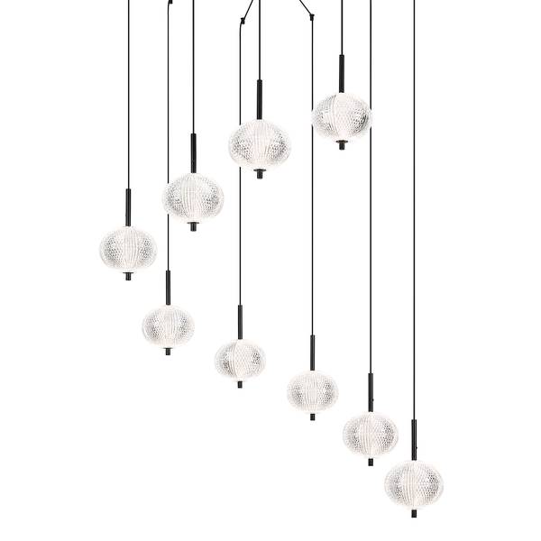LED-Pendelleuchte Aida Typ B Acrylglas / Eisen - 1-flammig