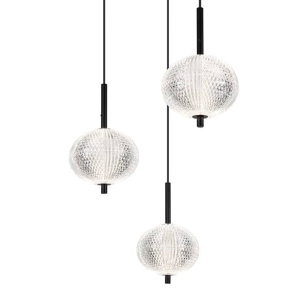 LED-Pendelleuchte Aida Typ B Acrylglas / Eisen - 1-flammig