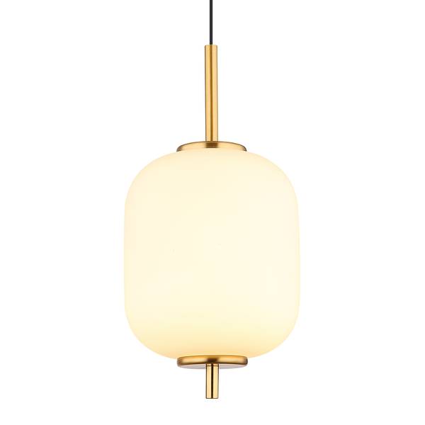 LED-Pendelleuchte Ewald Typ B Opalglas / Eisen - 1-flammig