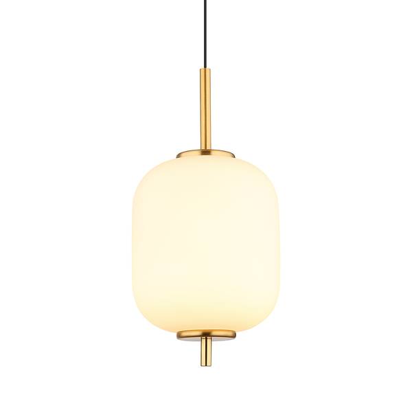 LED-Pendelleuchte Ewald Typ B Opalglas / Eisen - 1-flammig