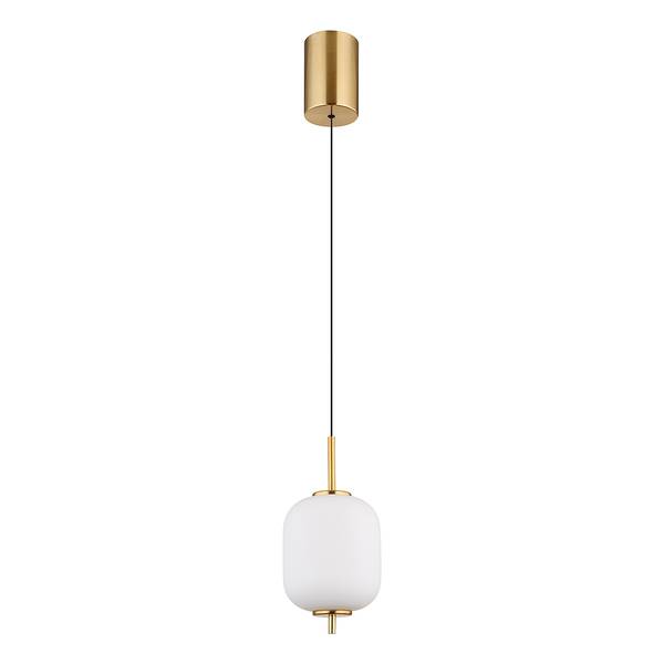 LED-Pendelleuchte Ewald Typ B Opalglas / Eisen - 1-flammig