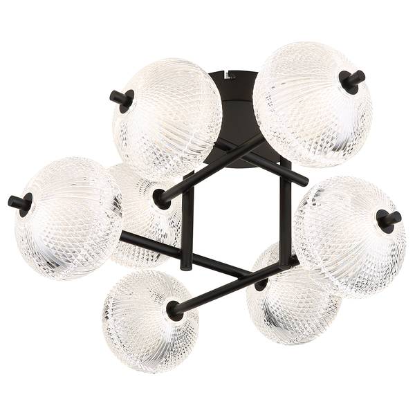 Lampada da soffitto LED Aida B Nero - Ferro - Plexiglas - 55 x 30 x 65 cm
