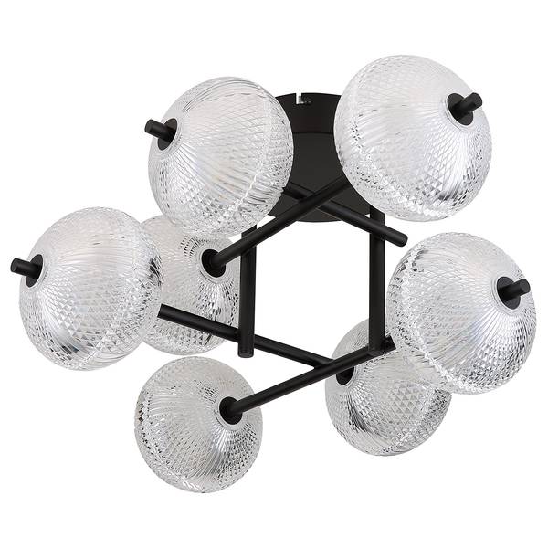 Lampada da soffitto LED Aida B Nero - Ferro - Plexiglas - 55 x 30 x 65 cm