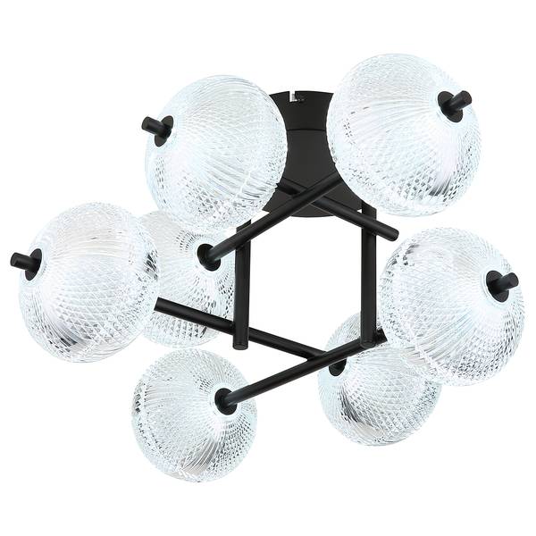 Lampada da soffitto LED Aida B Nero - Ferro - Plexiglas - 55 x 30 x 65 cm