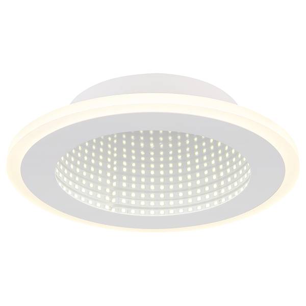 Lampada soffitto LED rotonda Lamela Bianco - Ferro - Plexiglas - 23 x 4 x 23 cm