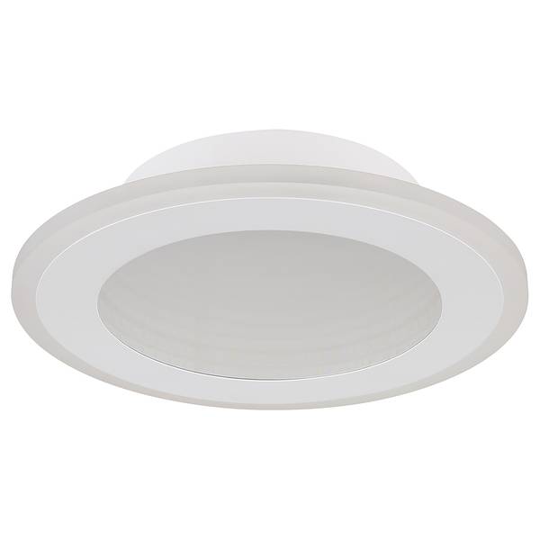 Lampada soffitto LED rotonda Lamela Bianco - Ferro - Plexiglas - 23 x 4 x 23 cm