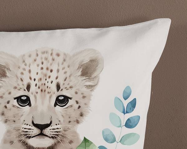 Kinderbettwäsche Leopard Renforcé - Pink - 135 x 200 cm + Kissen 80 x 80 cm