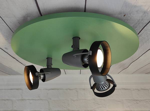 Deckenstrahler Saturn Kunststoff - 3-flammig - Grün