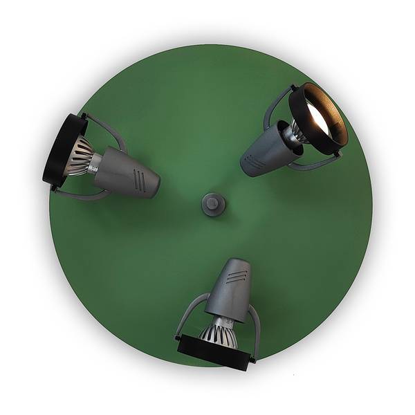 Deckenstrahler Saturn Kunststoff - 3-flammig - Grün