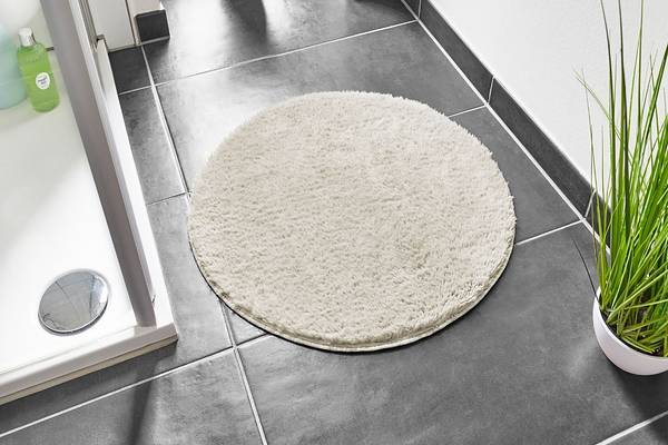 Tapis de bain Florida rond Polyester recyclé - Beige