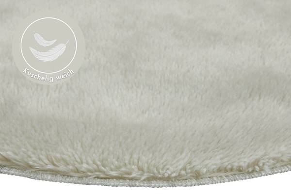 Tapis de bain Florida rond Polyester recyclé - Beige