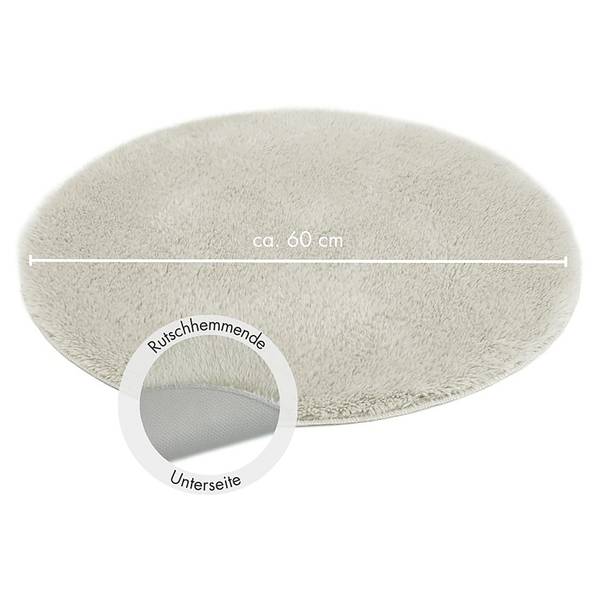 Tapis de bain Florida rond Polyester recyclé - Beige