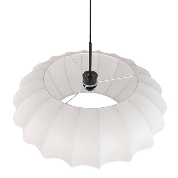 Hanglamp Sparkled Light type B aluminium - 1 lichtbron - wit/zwart