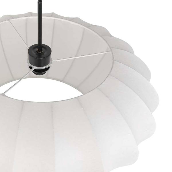 Hanglamp Sparkled Light type B aluminium - 1 lichtbron - wit/zwart