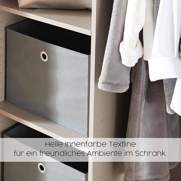 Drehtürenschrank Mainz mit Passepartout Alpinweiß / Eiche Artisan Dekor - Breite: 141 cm - Ohne Beleuchtung - Mit Spiegeltür/-en