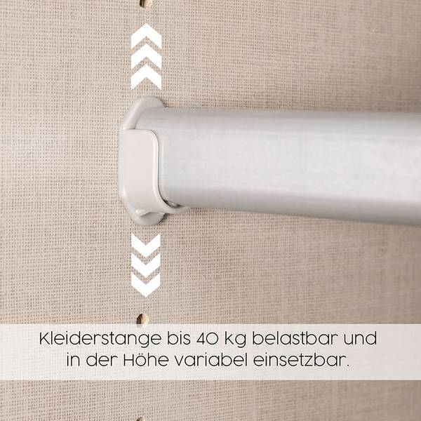 Drehtürenschrank Mainz mit Passepartout Alpinweiß / Eiche Artisan Dekor - Breite: 141 cm - Ohne Beleuchtung - Mit Spiegeltür/-en