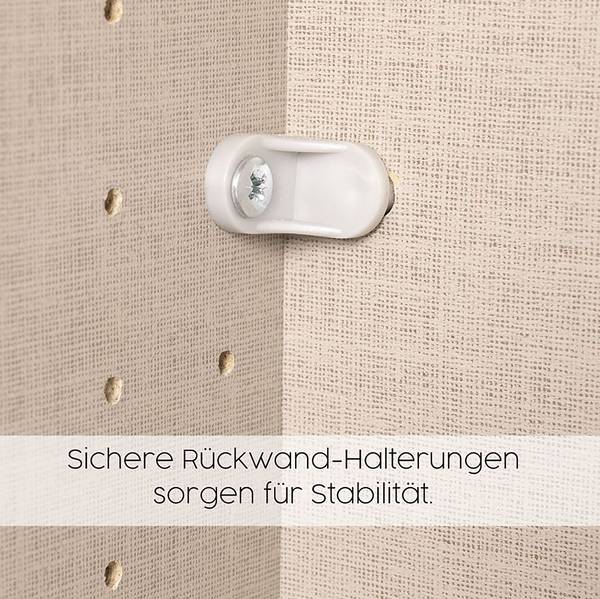 Drehtürenschrank Mainz mit Passepartout Alpinweiß / Eiche Artisan Dekor - Breite: 141 cm - Ohne Beleuchtung - Mit Spiegeltür/-en