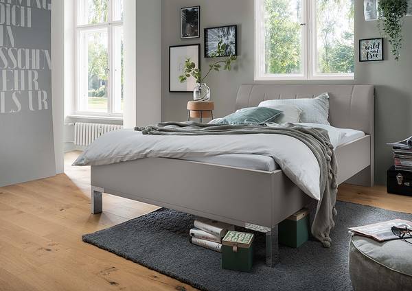 Cadre de lit Shanghai 2 Gris sable - 200 x 220cm