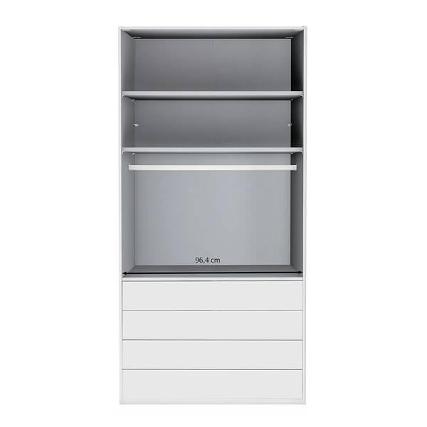 Drehtürenschrank Shanghai 2 Weiß - 99 x 216 cm