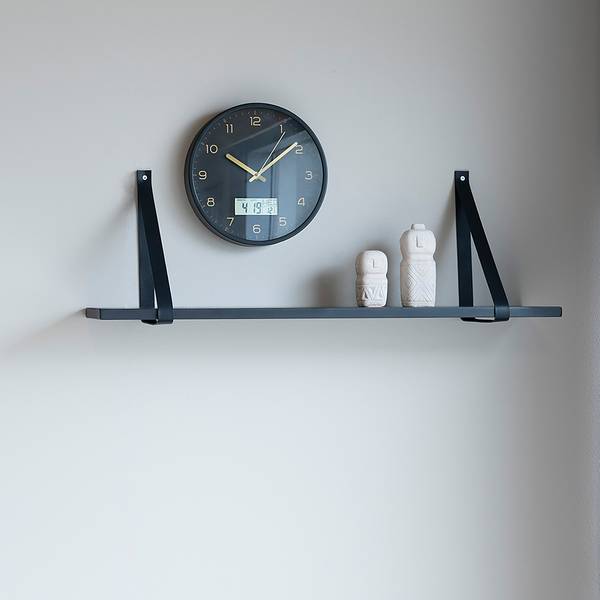 Horloge murale Amiens Verre transparent / Polypropylène - Noir
