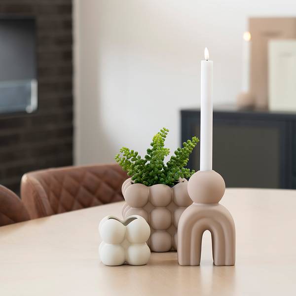 Bougeoir Jasike Céramique - Beige