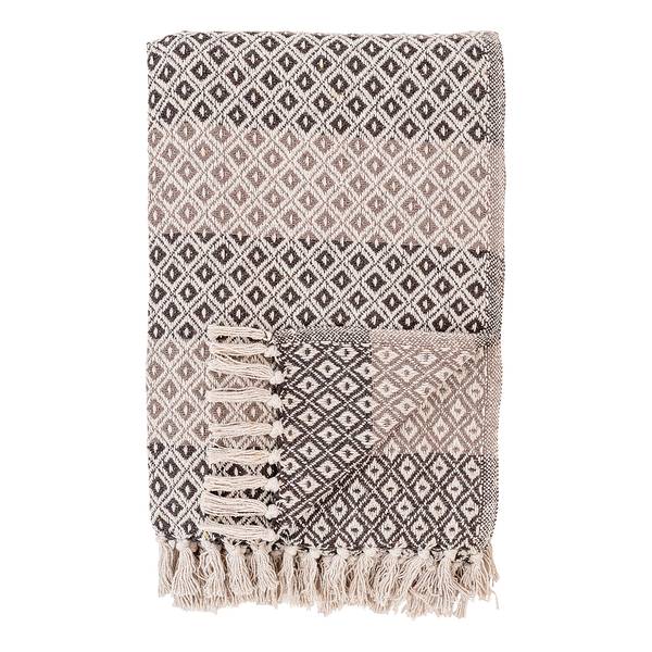 Plaid Alanya Polyester / Coton - Marron / Beige