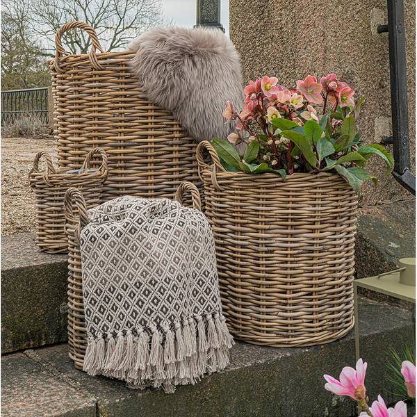 Plaid Alanya Polyester / Coton - Marron / Beige