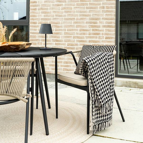 Plaid Side Polyester / Coton - Noir / Beige