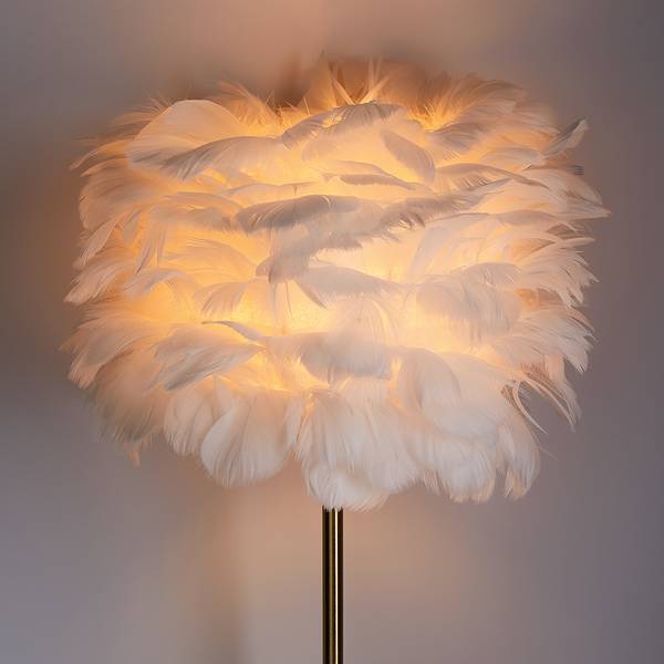Lampada da tavolo FIORELLA Piume Metallo, piume - 1 punto luce