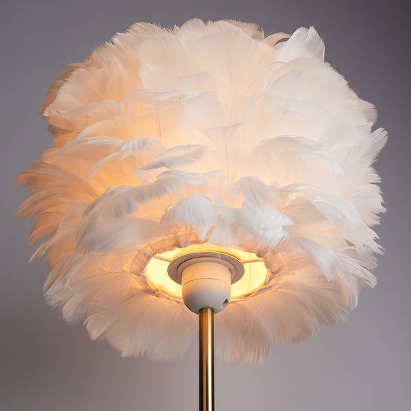 Lampada da tavolo FIORELLA Piume Metallo, piume - 1 punto luce