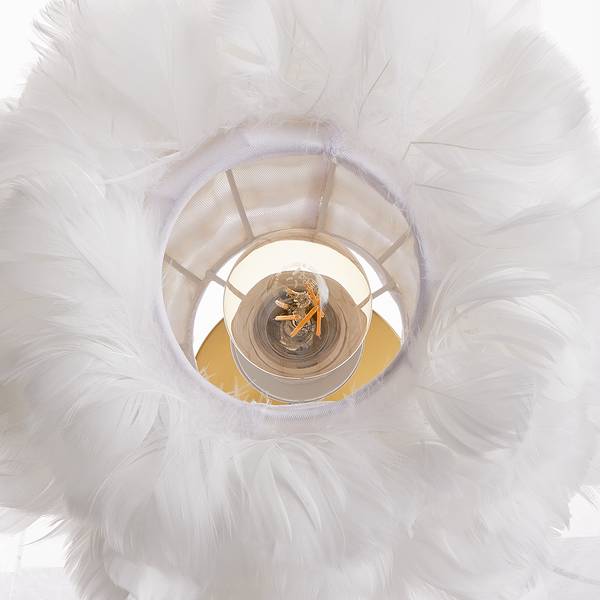 Lampada da tavolo FIORELLA Piume Metallo, piume - 1 punto luce