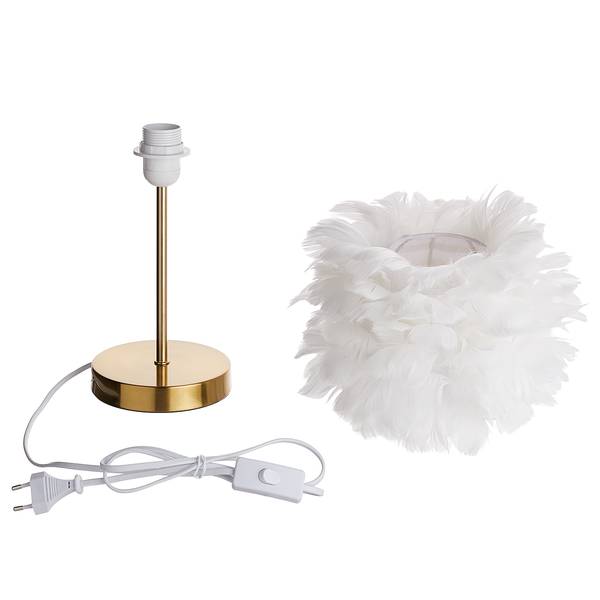 Lampada da tavolo FIORELLA Piume Metallo, piume - 1 punto luce