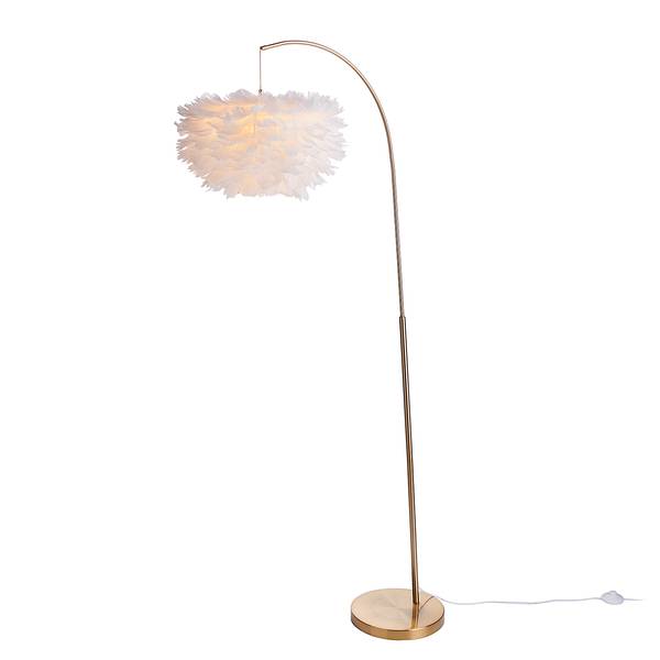 Staande lamp FIORELLA veren metaal, veren - 1 lichtbron