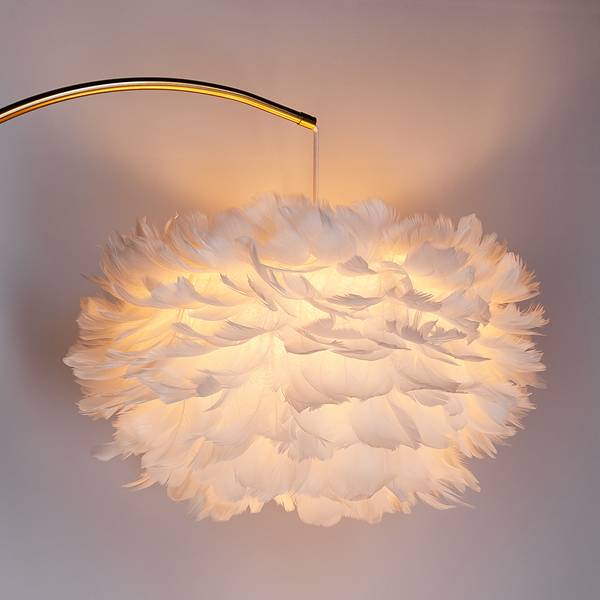 Staande lamp FIORELLA veren metaal, veren - 1 lichtbron
