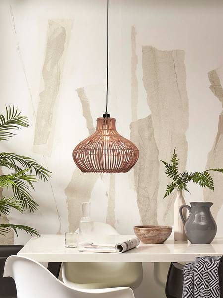 Lampada a sospensione Kalahari Rattan - Marrone - 1 punto luce
