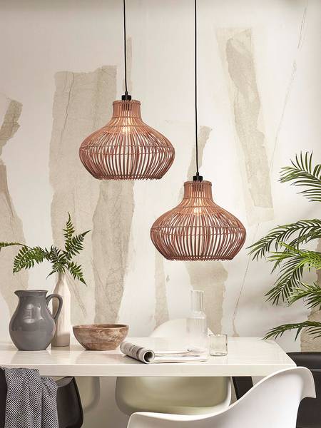 Lampada a sospensione Kalahari Rattan - Marrone - 1 punto luce