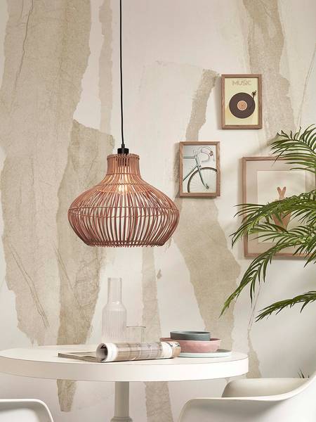 Lampada a sospensione Kalahari Rattan - Marrone - 1 punto luce