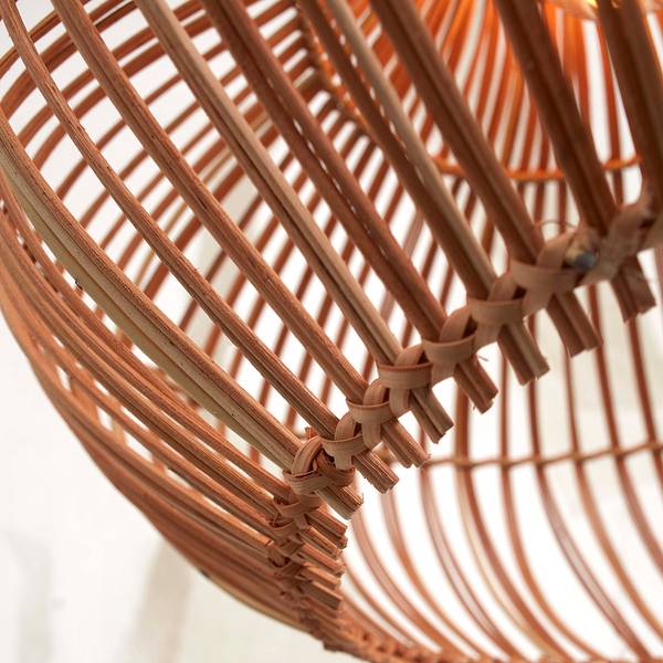 Lampada a sospensione Kalahari Rattan - Marrone - 1 punto luce