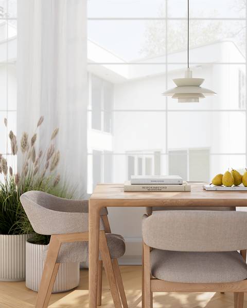 Hängeleuchte SINGAPUR Eisen - 1-flammig - Beige