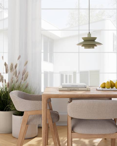 Hängeleuchte SINGAPUR Eisen - 1-flammig - Grün