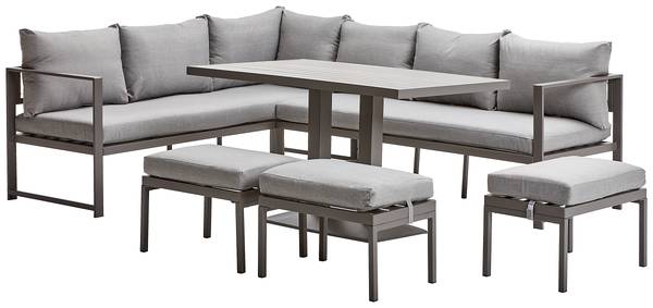 Set di 6 mobili da esterno Vaado Ferro / Poliestere - Grigio