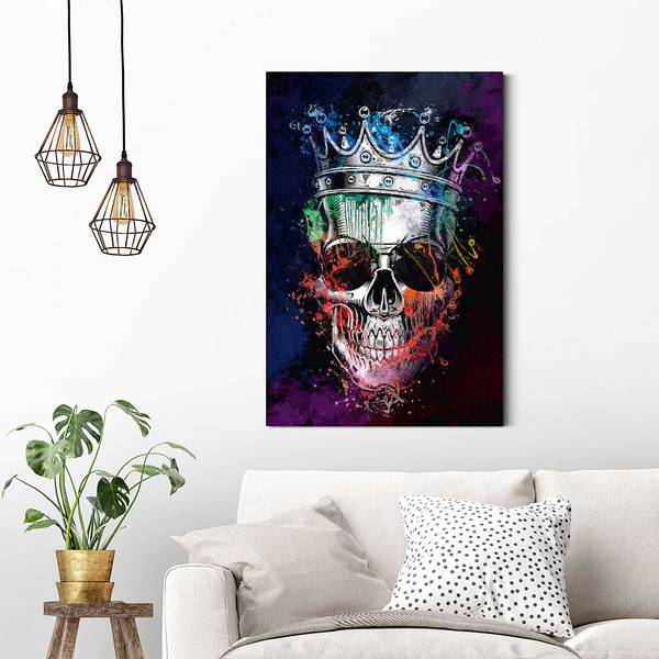 Afbeelding Skull Crown meerdere kleuren - 60 x 90 cm