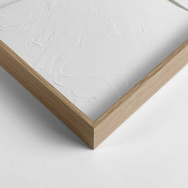 Tableau déco Relief Saturn Cadre en MDF - 70 x 100 cm - Blanc