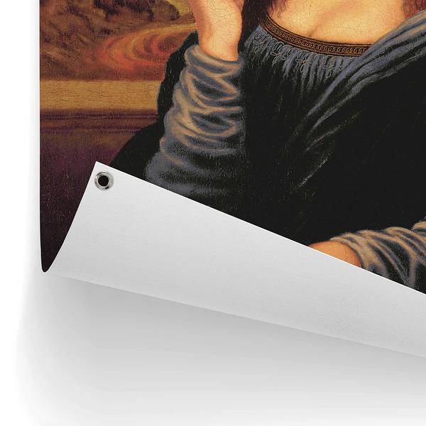 Poster extérieur Mona Lisa abstrait PVC - Marron - 60 x 80 cm