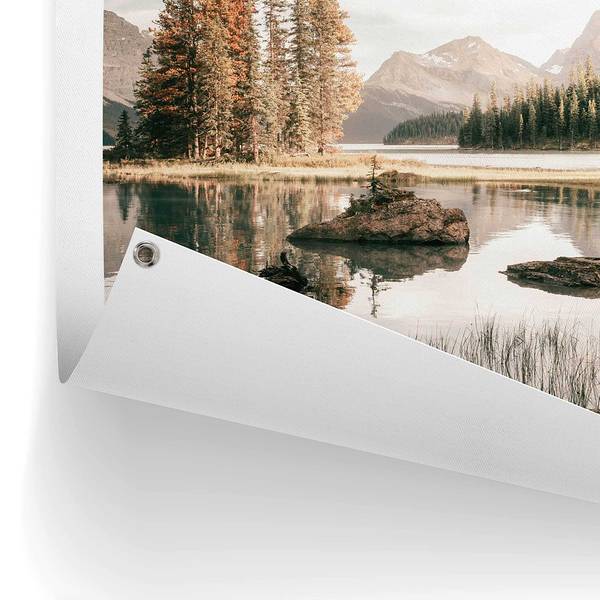 Outdoor-Poster Bergsee PVC - Beige - 60 x 80 cm