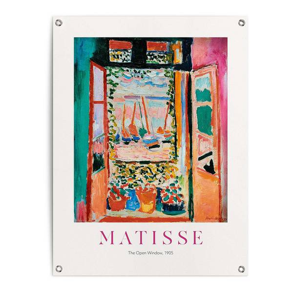 Poster extérieur Henri Matisse fenêtre PVC - Multicolore - 60 x 80 cm