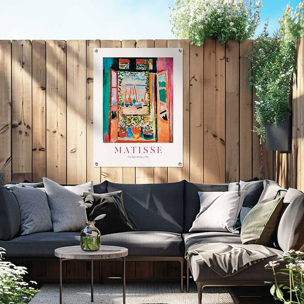 Poster extérieur Henri Matisse fenêtre PVC - Multicolore - 60 x 80 cm